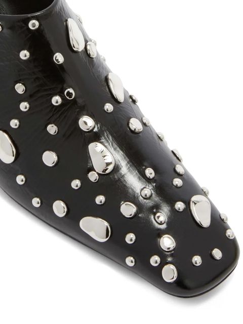 Jil Sander 45mm rivet-detail leather mules - Black - zdjęcie produktu nr 2