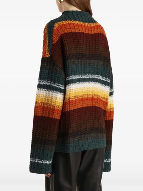KHAITE Yanis sweater in multicolor stripe - Orange