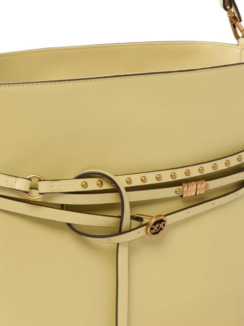 PINKO medium studded-strap bucket bag - Yellow