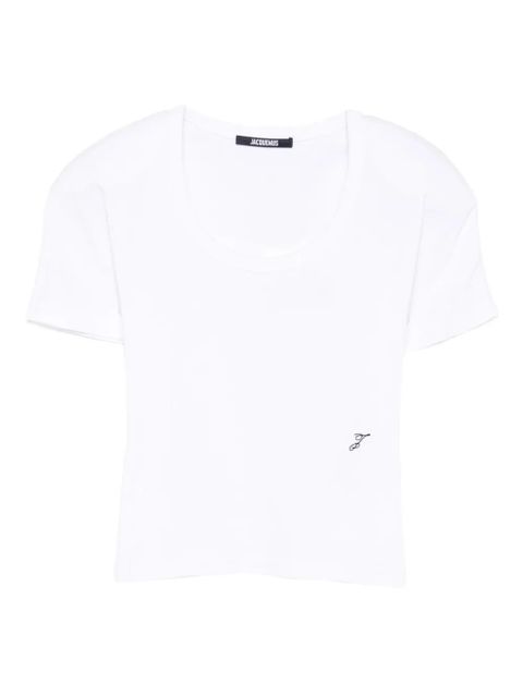 Jacquemus scoop-neck cotton T-shirt - White - zdjęcie produktu nr 1