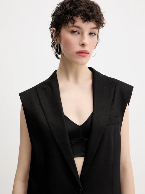 HUGO kamizelka lniana