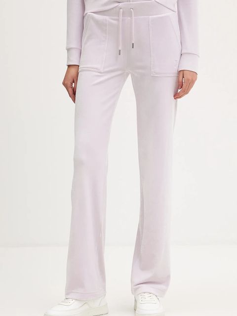 Juicy Couture spodnie dresowe DEL RAY POCKETED PANT damskie kolor fioletowy gładkie JCAP180 - zdjęcie produktu nr 1