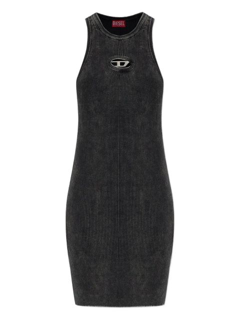 Diesel M-Anchorage logo-plaque ribbed mini dress - Grey - zdjęcie produktu nr 1
