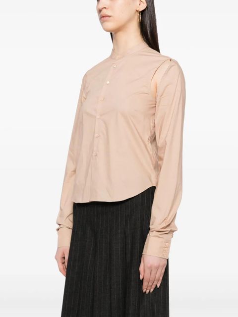 MM6 Maison Margiela cut-out cotton shirt - Brown