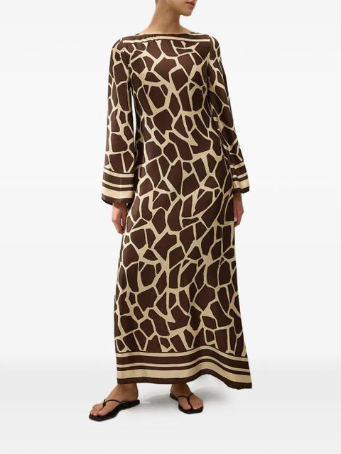 Faithfull the Brand Orsino long-sleeve maxi dress - Brown - zdjęcie produktu nr 2