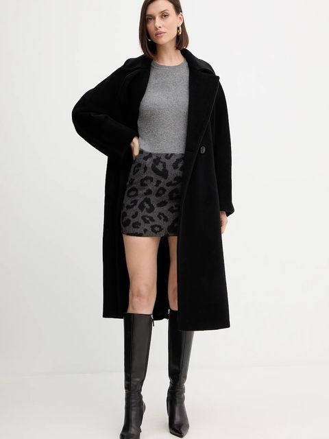 Silvian Heach spódnica z wełną GARCIA kolor czarny mini rozkloszowana GPA25033MG - zdjęcie produktu nr 2