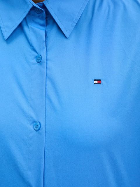 Tommy Hilfiger koszula damska kolor niebieski regular z kołnierzykiem klasycznym WW0WW47169
