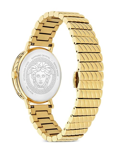 Versace Greca stainless steel Greek -Key Round 35mm - Black