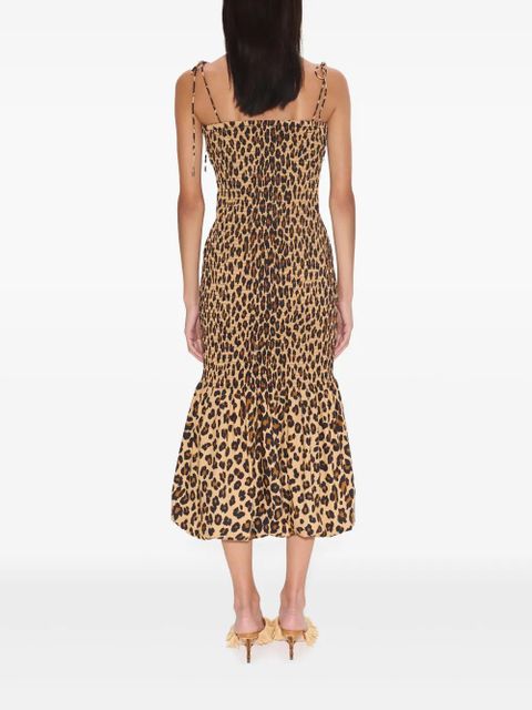 Simon Miller Canto smocked poplin dress - Neutrals