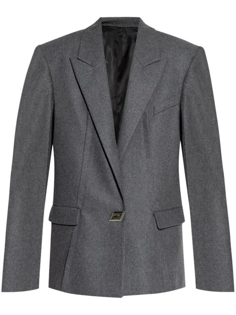 The Attico single-button wool-blend blazer - Grey - zdjęcie produktu nr 1