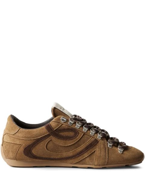 Claudie Pierlot suede leather lace-up sneakers - Brown - zdjęcie produktu nr 1