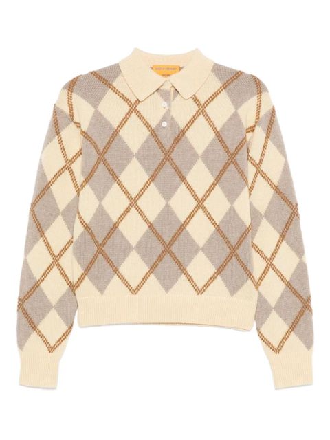 Guest In Residence argyle polo knit - Neutrals - zdjęcie produktu nr 1