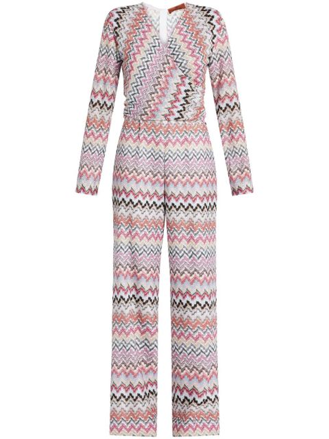 Missoni zig zag-pattern jumpsuit - Pink - zdjęcie produktu nr 1