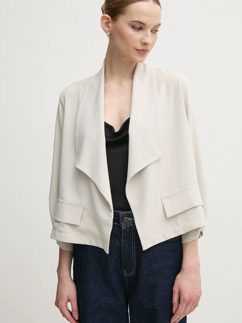 Joseph Ribkoff marynarka kolor beżowy niezapinana gładka 251088 - zdjęcie produktu nr 1