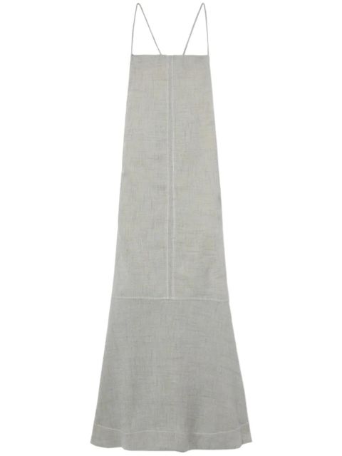 GANNI mélange tied maxi dress - Grey - zdjęcie produktu nr 1