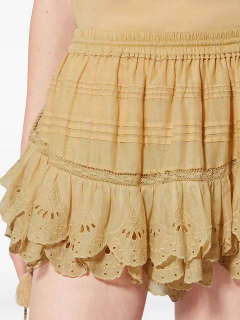 MARANT ÉTOILE Puria ruffled shorts - Yellow