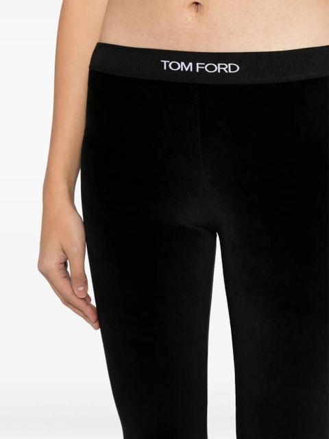 TOM FORD logo-waist leggings - Black