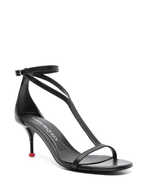 Alexander McQueen Harness 70mm leather sandals - Black - zdjęcie produktu nr 2
