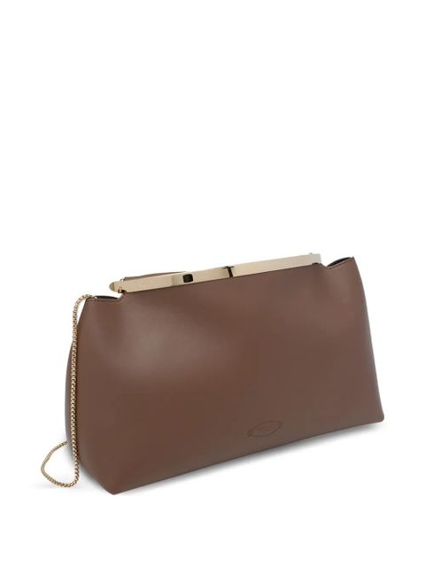 Tod's Magenta chain-strap clutch bag - Brown