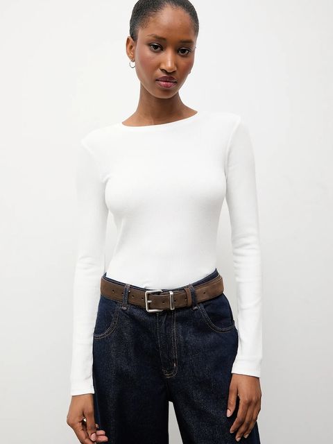 Answear.LAB longsleeve kolor biały