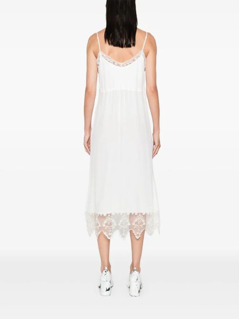 Simone Rocha lace-trim midi dress - White