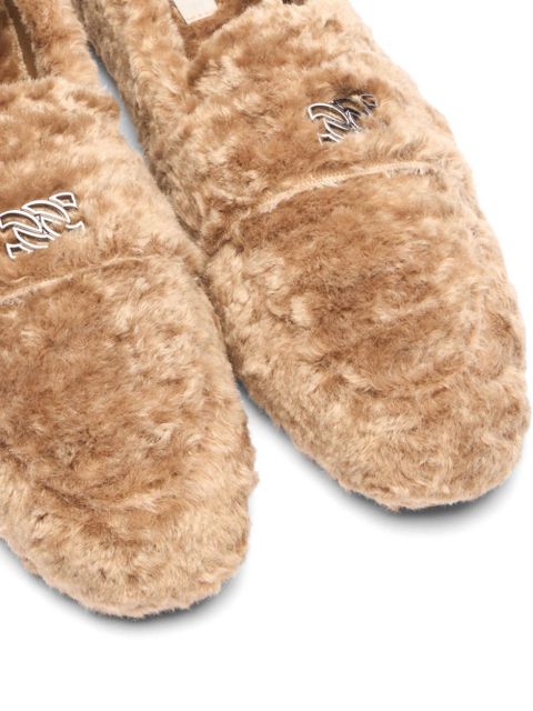 Casadei faux-fur loafers - Brown