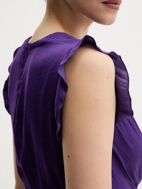 Morgan kombinezon PWALLY kolor fioletowy z dekoltem w szpic PWALLY