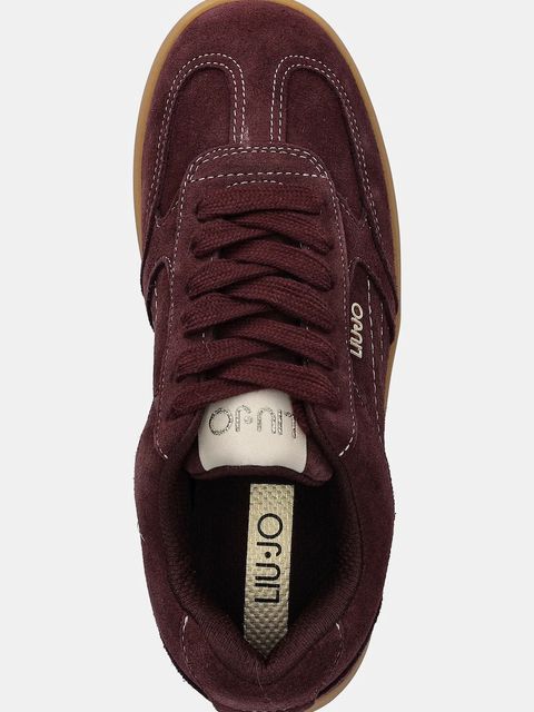 Liu Jo sneakersy zamszowe CONNOR 01 damskie kolor bordowy BF5069PX002S3805