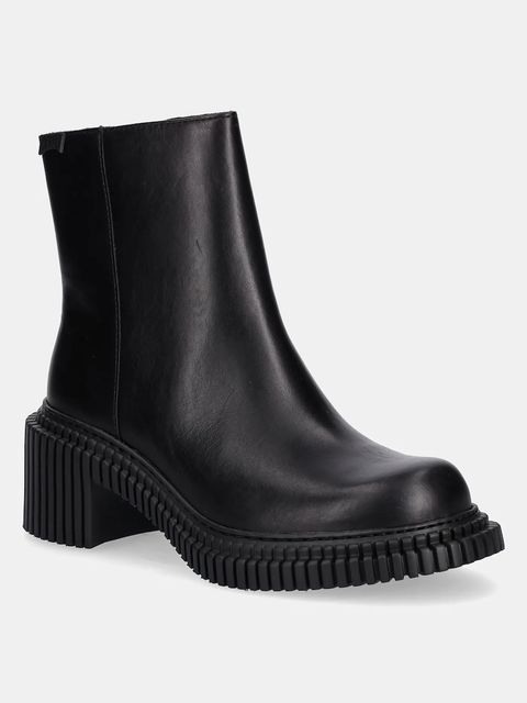 Camper botki skórzane Pix London kolor czarny na słupku K400804-001 - zdjęcie produktu nr 1