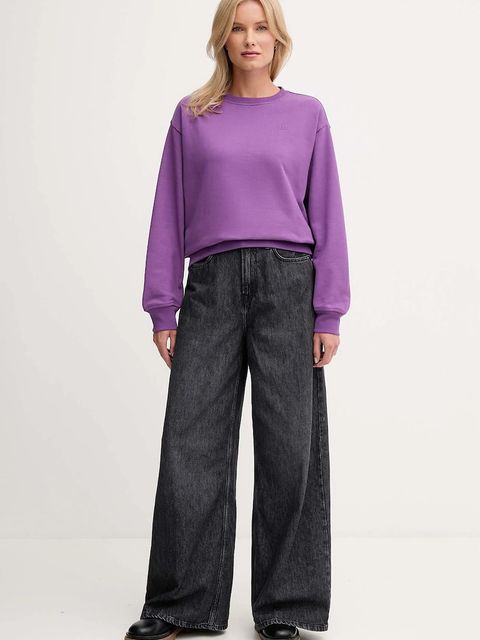 Calvin Klein Jeans bluza damska kolor fioletowy gładka LV047B236G - zdjęcie produktu nr 2