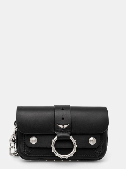 ZADIG&VOLTAIRE torebka skórzana kolor czarny LWBA00017