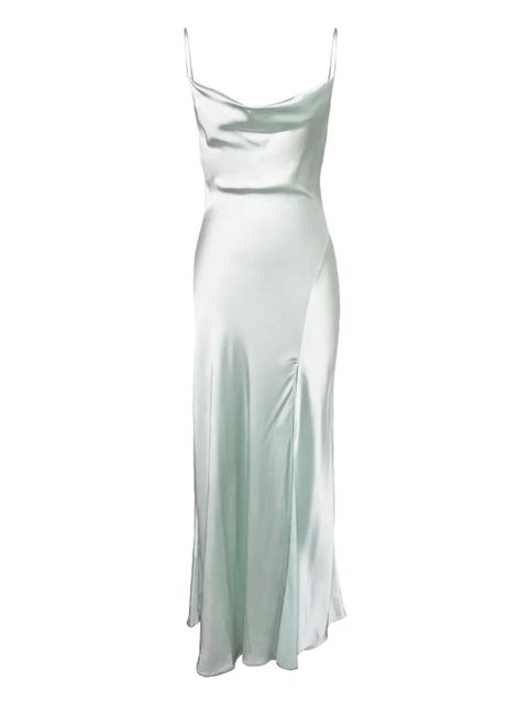 Simkhai Finley cowl-neck satin gown - Green - zdjęcie produktu nr 1