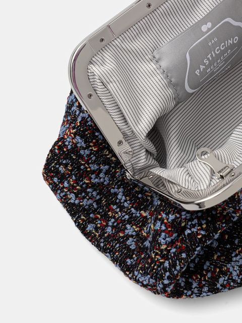 Weekend Max Mara torebka z dodatkiem wełny ACCENNI kolor niebieski 2615511154600