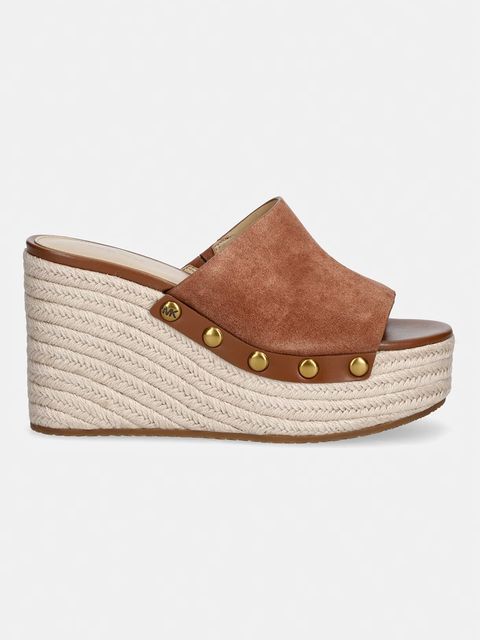 MICHAEL Michael Kors klapki damskie zamszowe Mayes Wedge Sandal - zdjęcie produktu nr 1