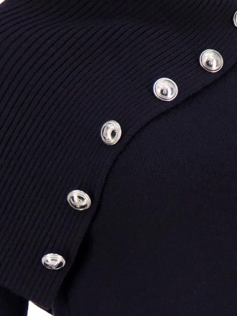 Rabanne button-embellished cowl-neck dress - Blue