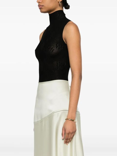 Victoria Beckham sleeveless high-neck bodysuit - Black