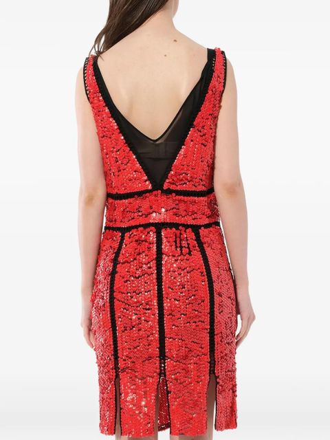 PUCCI sequin-embellished sleeveless dress - Red