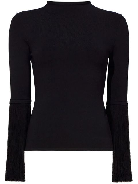 Proenza Schouler fringe-detail knitted top - Black - zdjęcie produktu nr 1