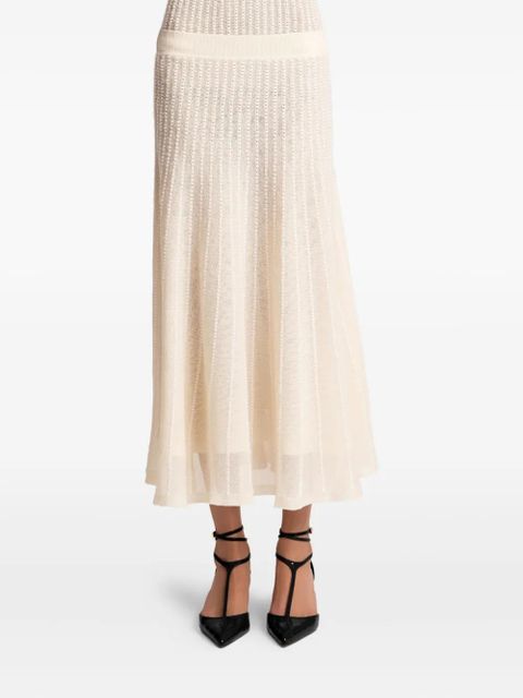 KHAITE Dawn midi skirt - Neutrals - zdjęcie produktu nr 1