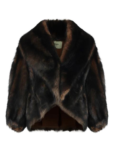 FENDI textured reversible jacket - Brown - zdjęcie produktu nr 1