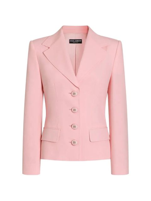 Dolce & Gabbana printed twill single-breasted jacket - Pink - zdjęcie produktu nr 1