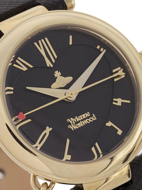 Vivienne Westwood Orb Heart charm watch - Black