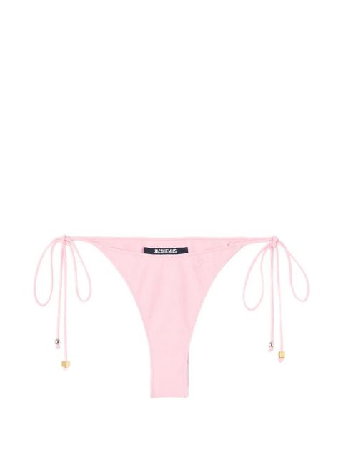 Jacquemus Triangle side-tie bikini bottoms - Pink - zdjęcie produktu nr 1