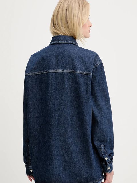 Karl Lagerfeld Jeans kurtka jeansowa kolor granatowy przejściowa A3W11004