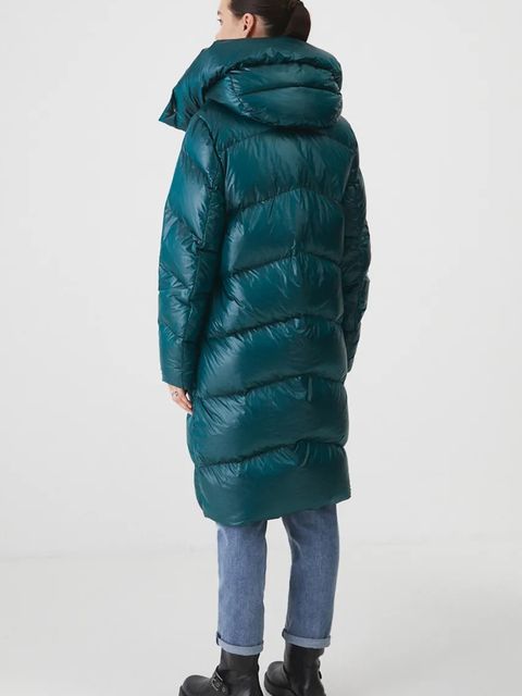 Medicine płaszcz puchowy damski kolor zielony zimowy