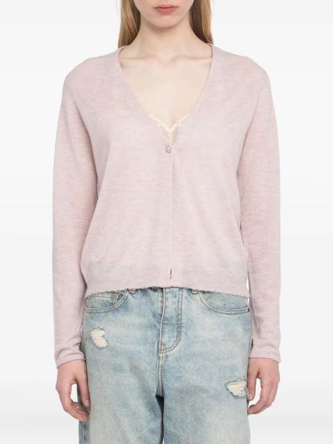 Zadig&Voltaire Manylla button-front V-neck cardigan - Pink