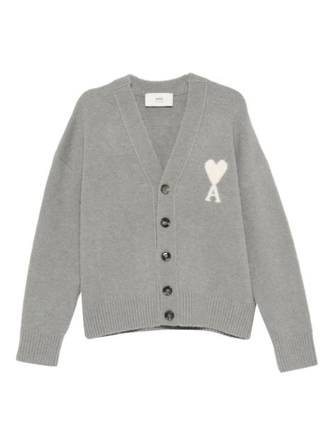 AMI Paris Ami de Coeur button cardigan - Grey - zdjęcie produktu nr 1
