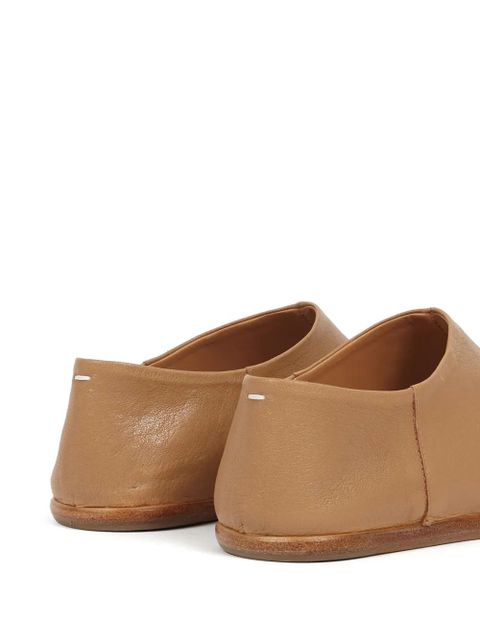 Maison Margiela Tabi leather babouche shoes - Brown