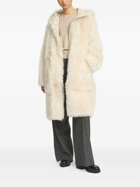 Yves Salomon Long Toscana coat - White - zdjęcie produktu nr 2