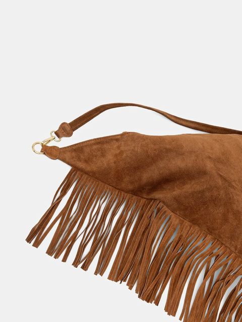 Answear.LAB torebka zamszowa kolor brązowy - zdjęcie produktu nr 2